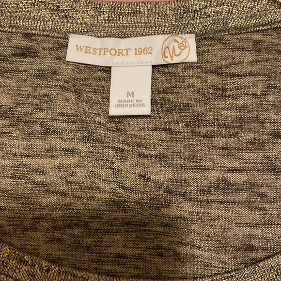 Westport Lightweight Metallic Long Sleeve Pullover Top - Picture 3 of 6